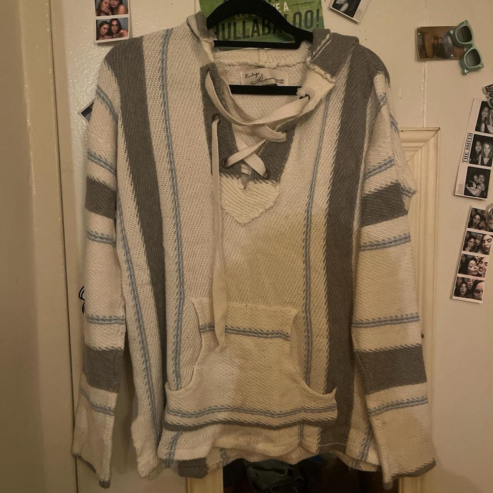 Vintage Lace Up Crochet Sweatet